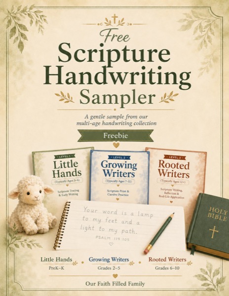 Scripture handwriting sampler